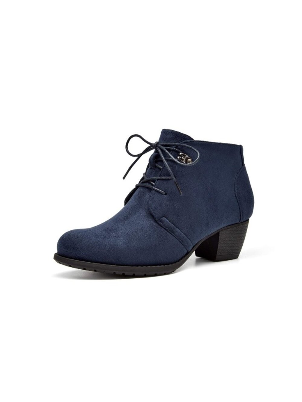 Women's Ankle Boots,Lace-up Round Toe Comfortable Low Heel Dress Booties with